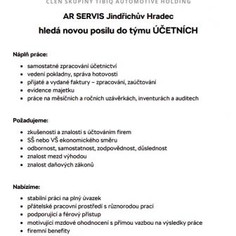 Nabídka práce ve společnosti AR SERVIS s.r.o. Jindřichův Hradec